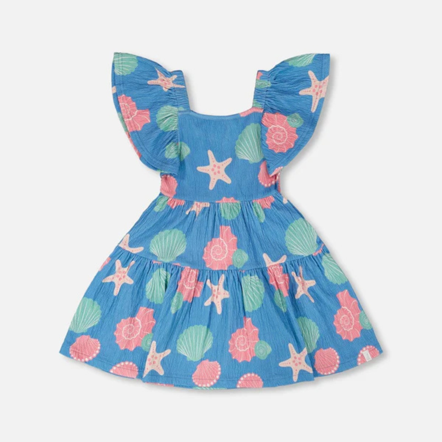 Seashell crinkle jersey dress