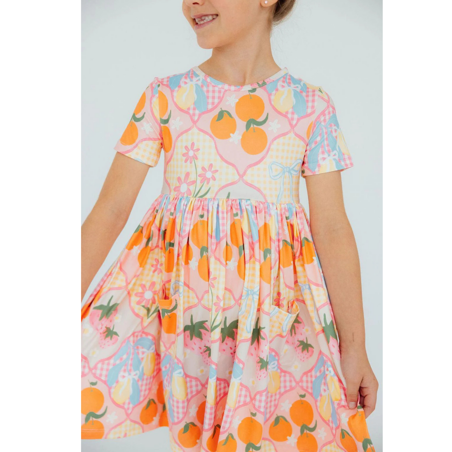 Summer picnic s/s pocket twirl dress