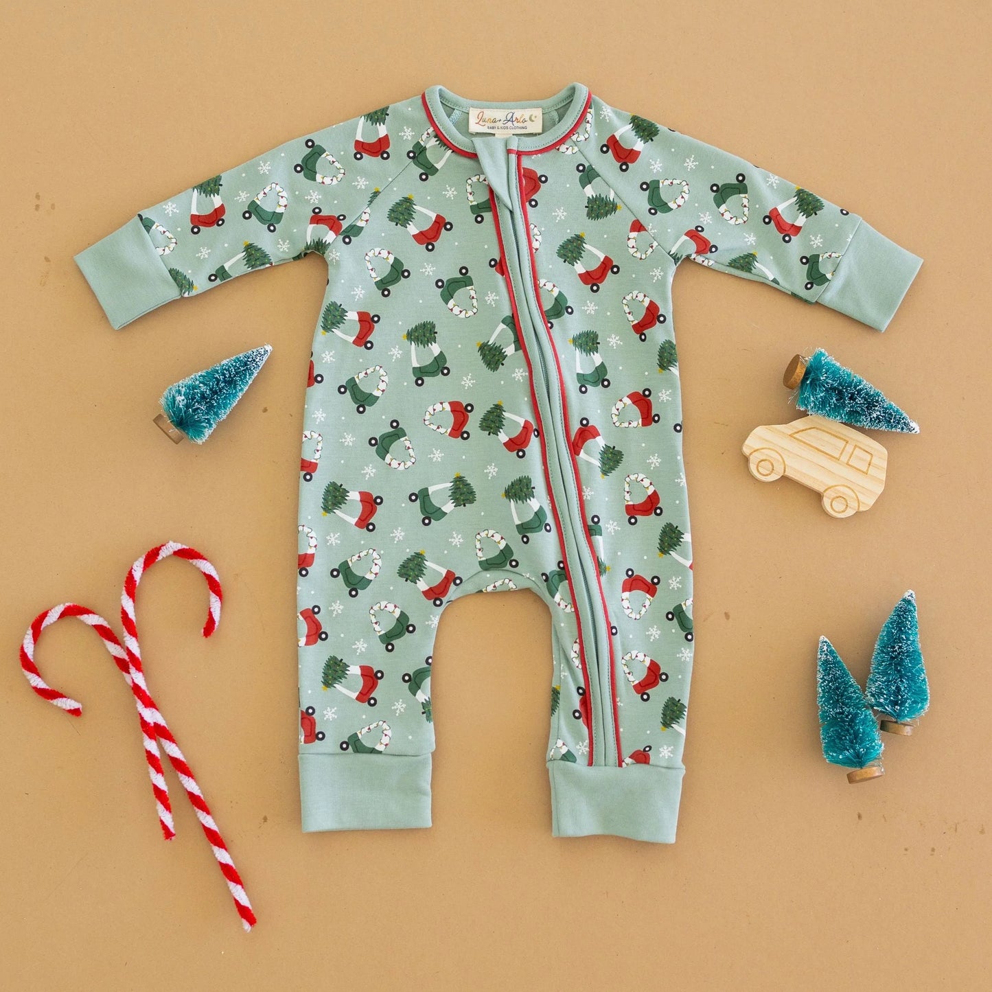 Deck the wheels zipper playsuit