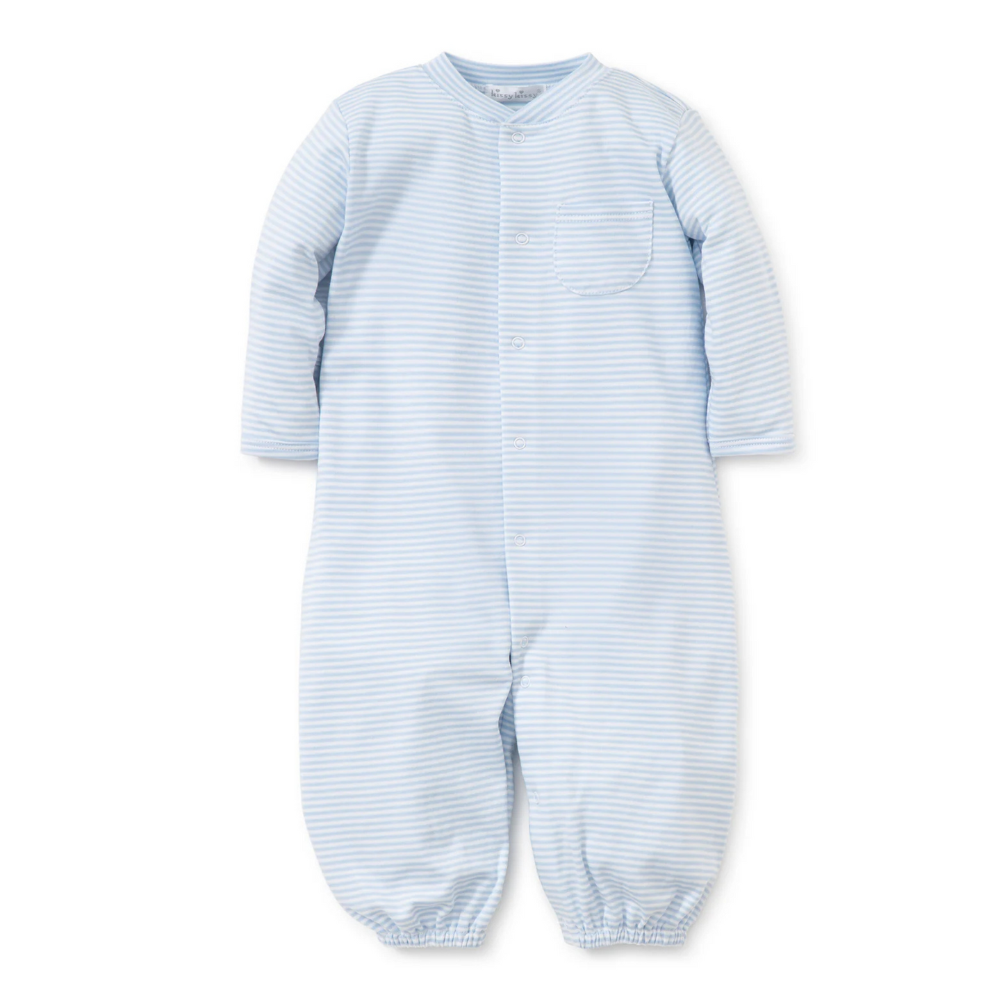 Stripes conv. gown - light blue