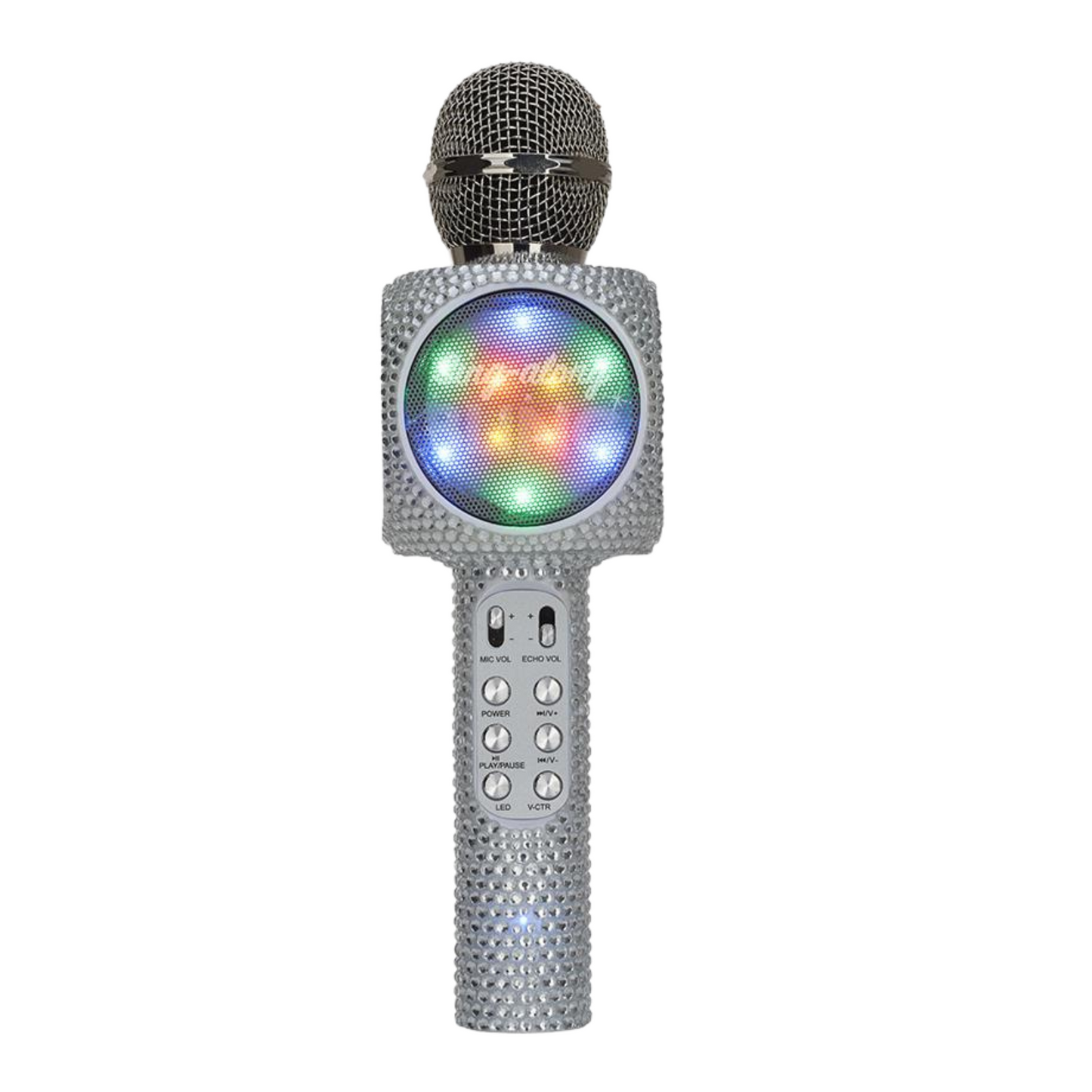 Sing along bling microphone - silver