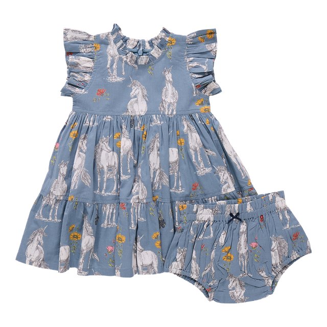 Jennifer dress set - unicorn field