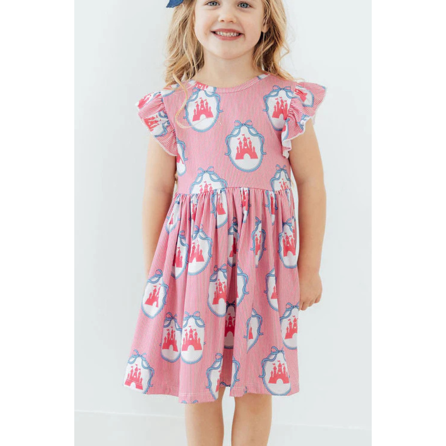 Once upon a castle flutter sleeve twirl dress