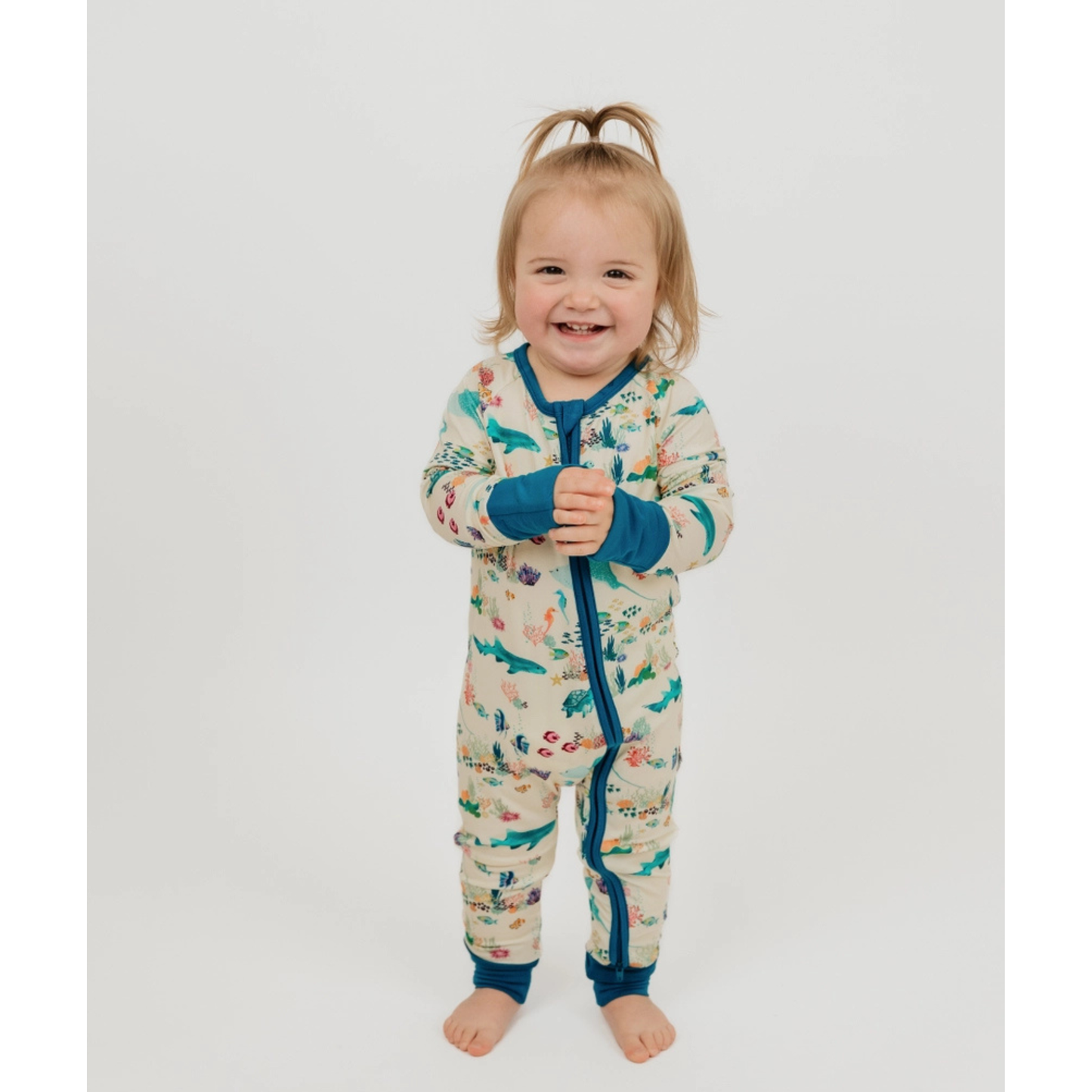 Coral reef bamboo convertible pjs