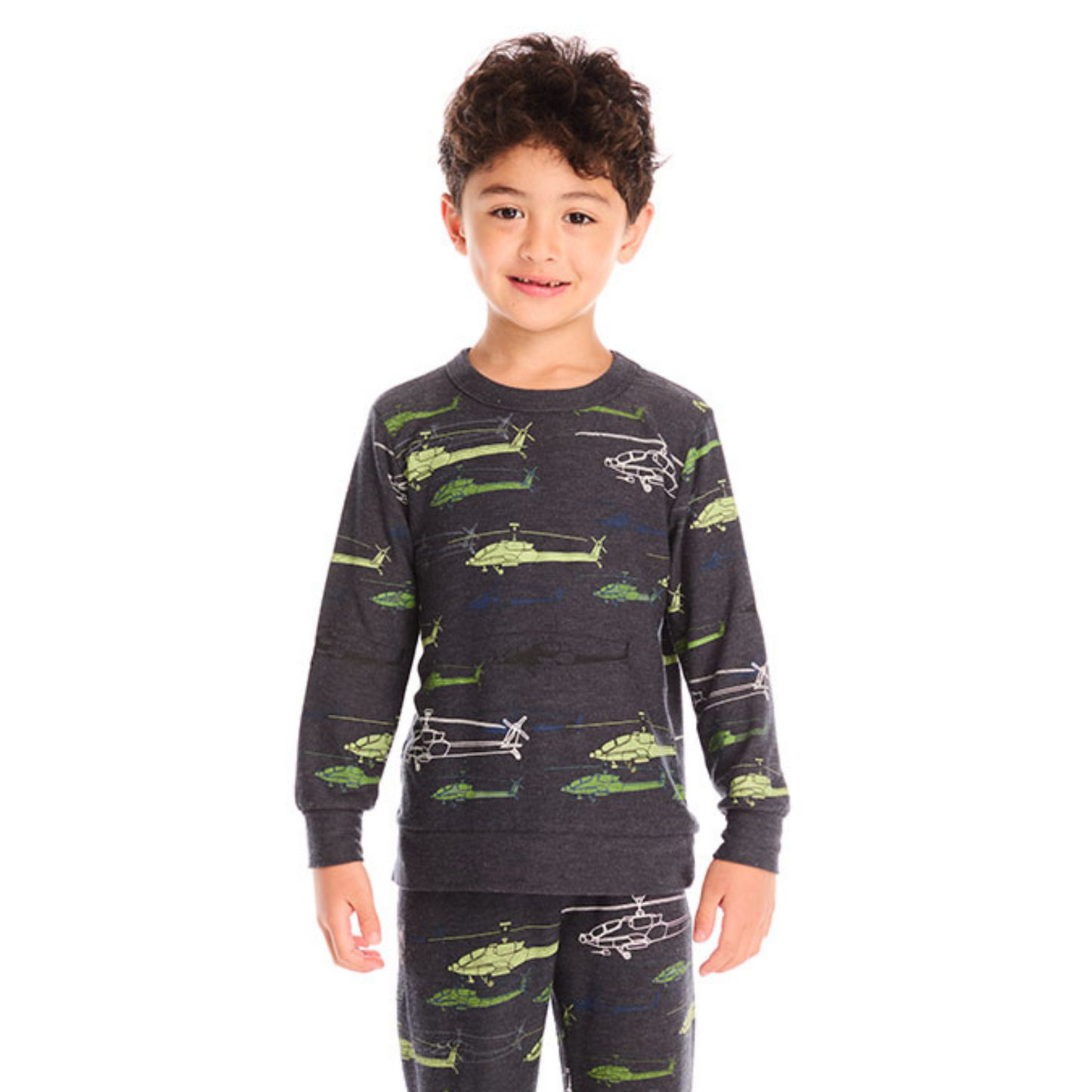 Allover helicopters sweater