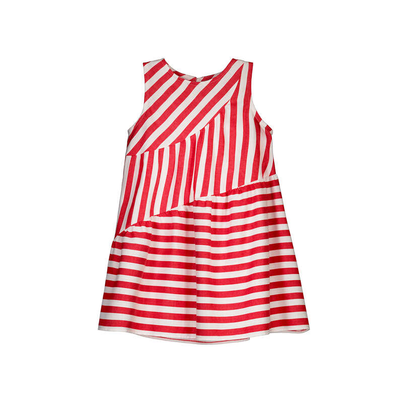 Striped dress - persimmon