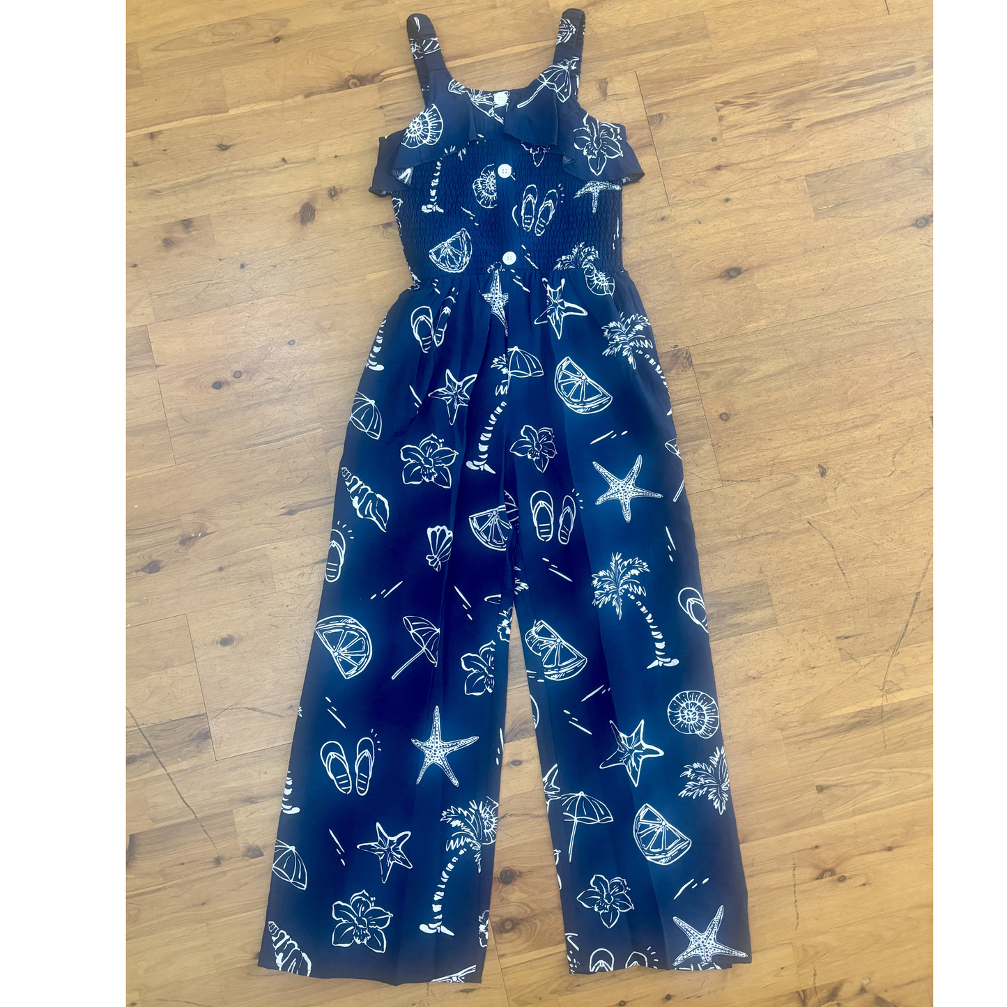 Ocean print jumpsuit