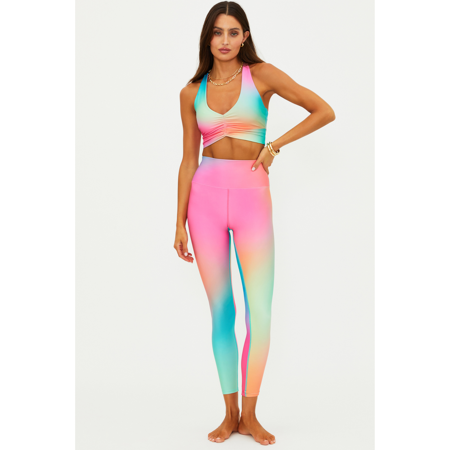 Mindy top - strawberry sunset ombre