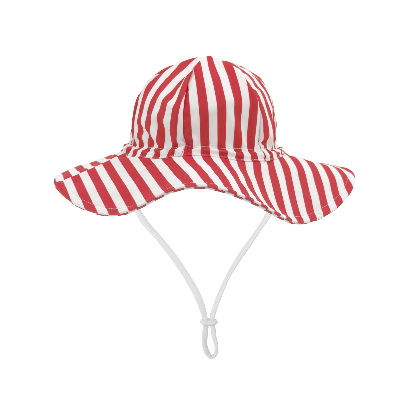 Poolside swim hat - true red stripe