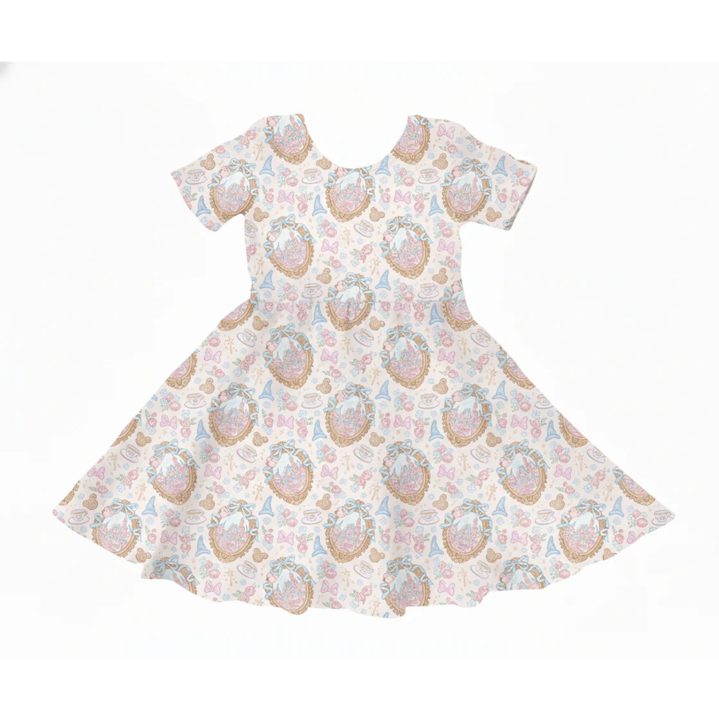 Teacups & tiaras s/s twirl dress