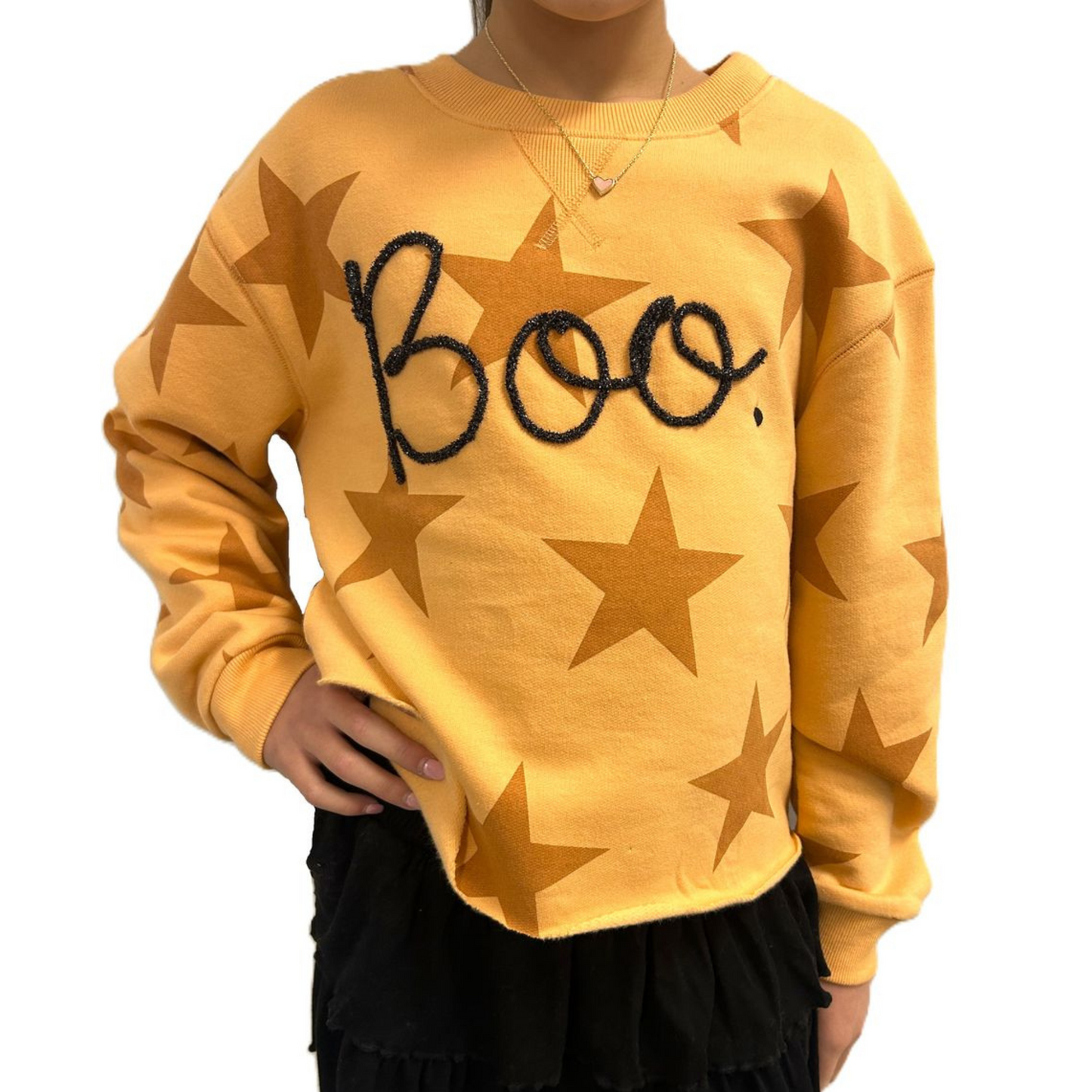 Boo tinsel sweatshirt