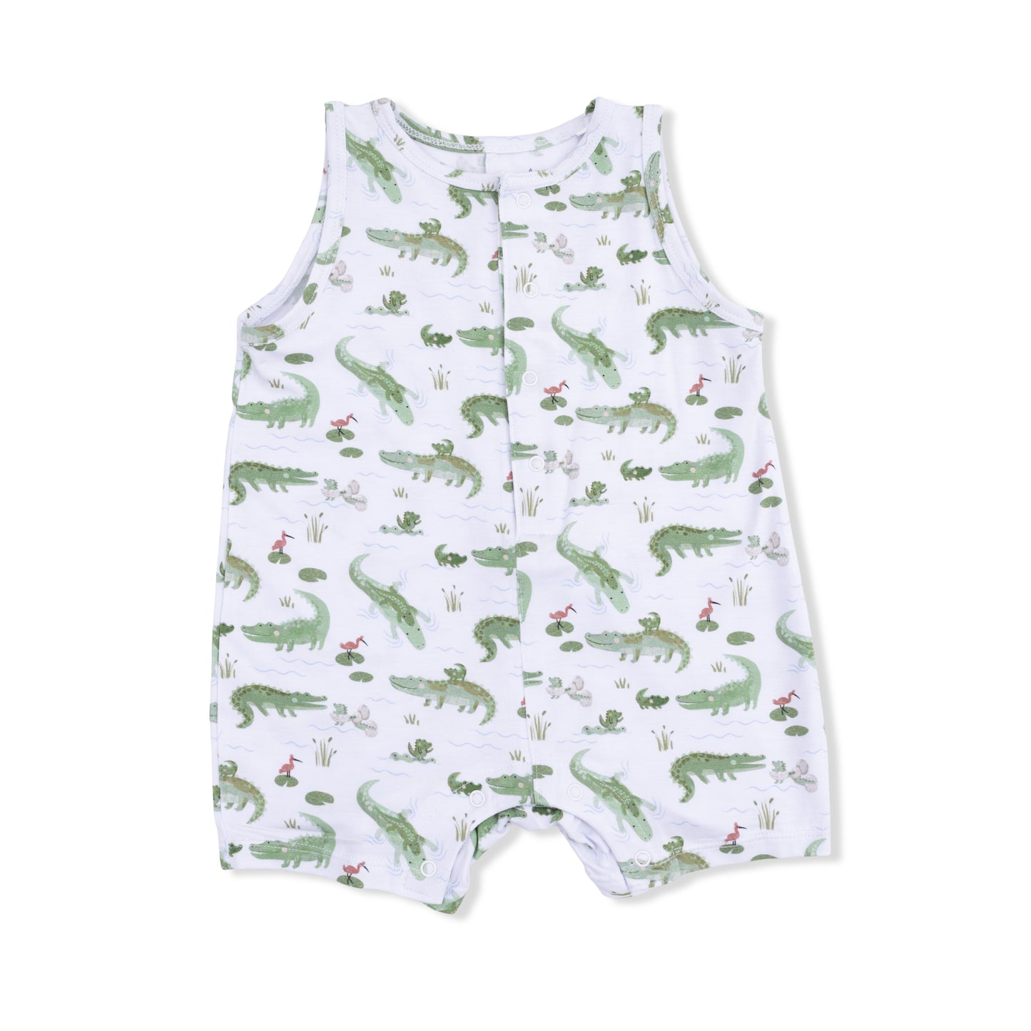 Crayon alligators sleeveless shortie romper