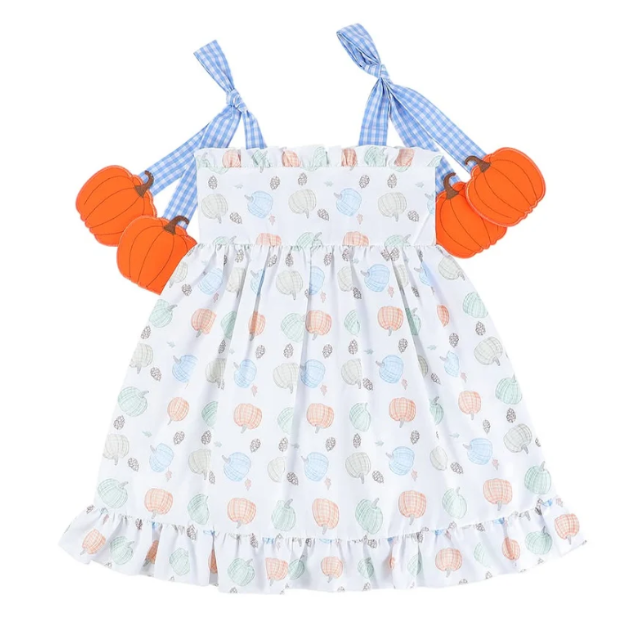 Pumpkin side tie dress