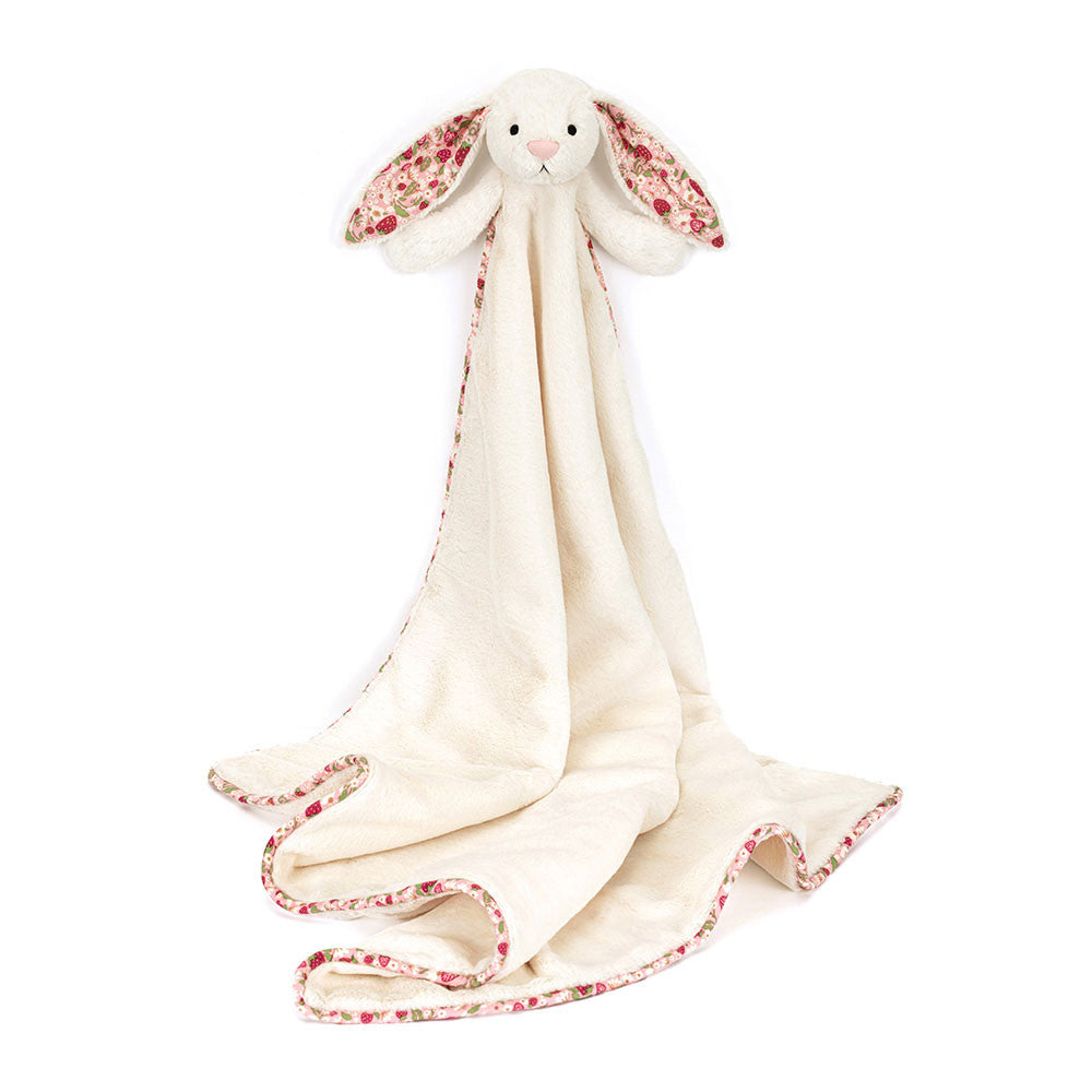Blossom cream bunny "berry" blankie