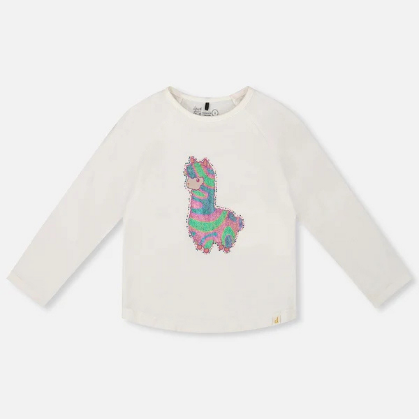 Llama raglan sleeves tshirt - white