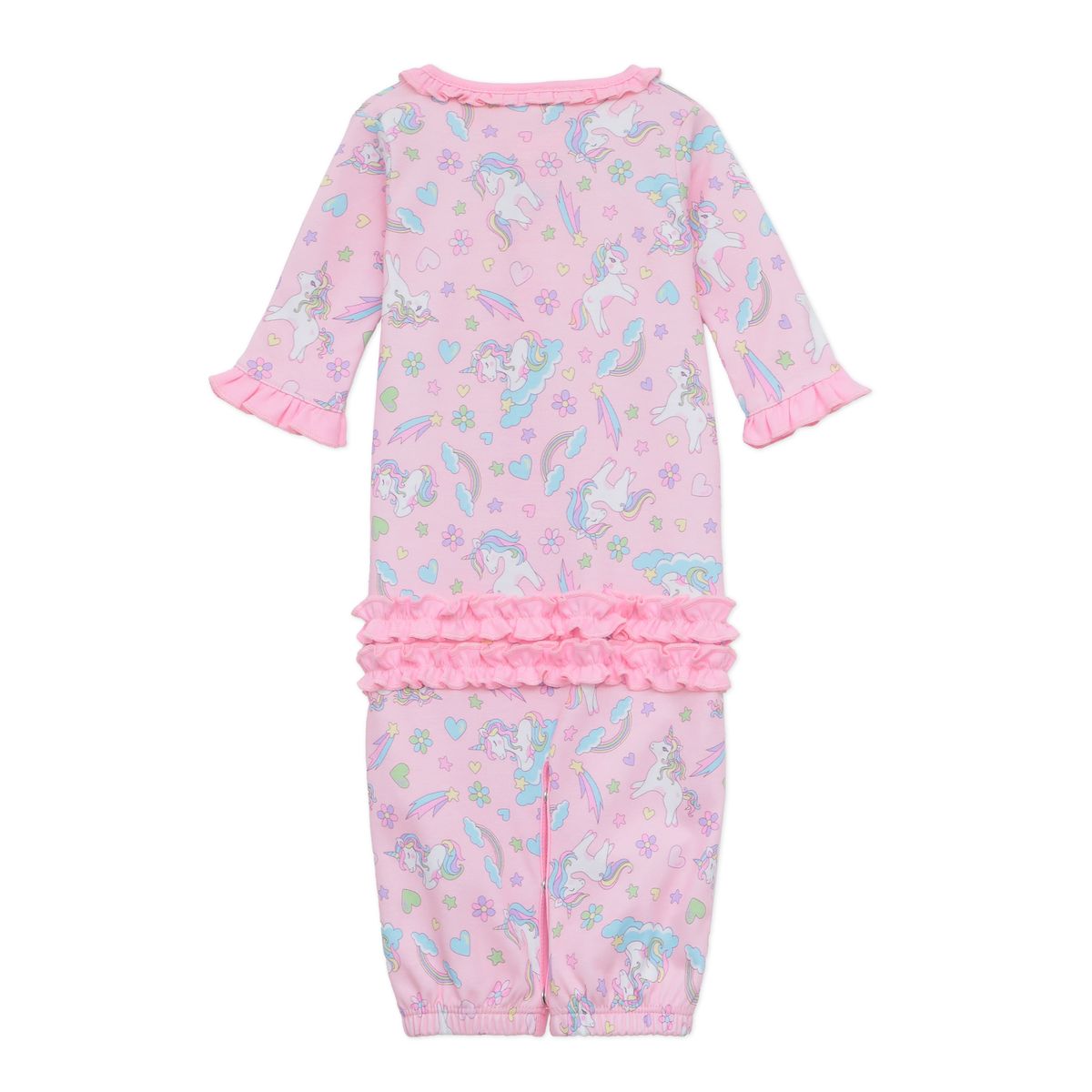 Enchanted unicorns pink ruffle conv. gown