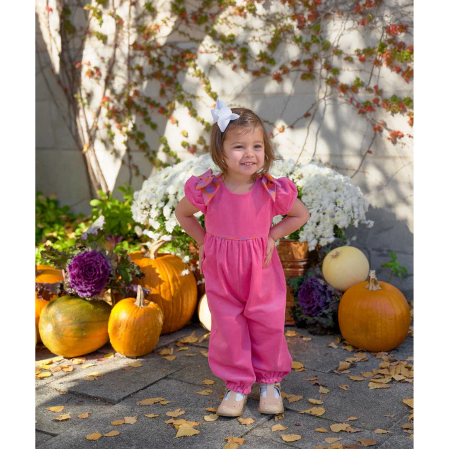 Ryleigh romper - romany rose/autumn punch