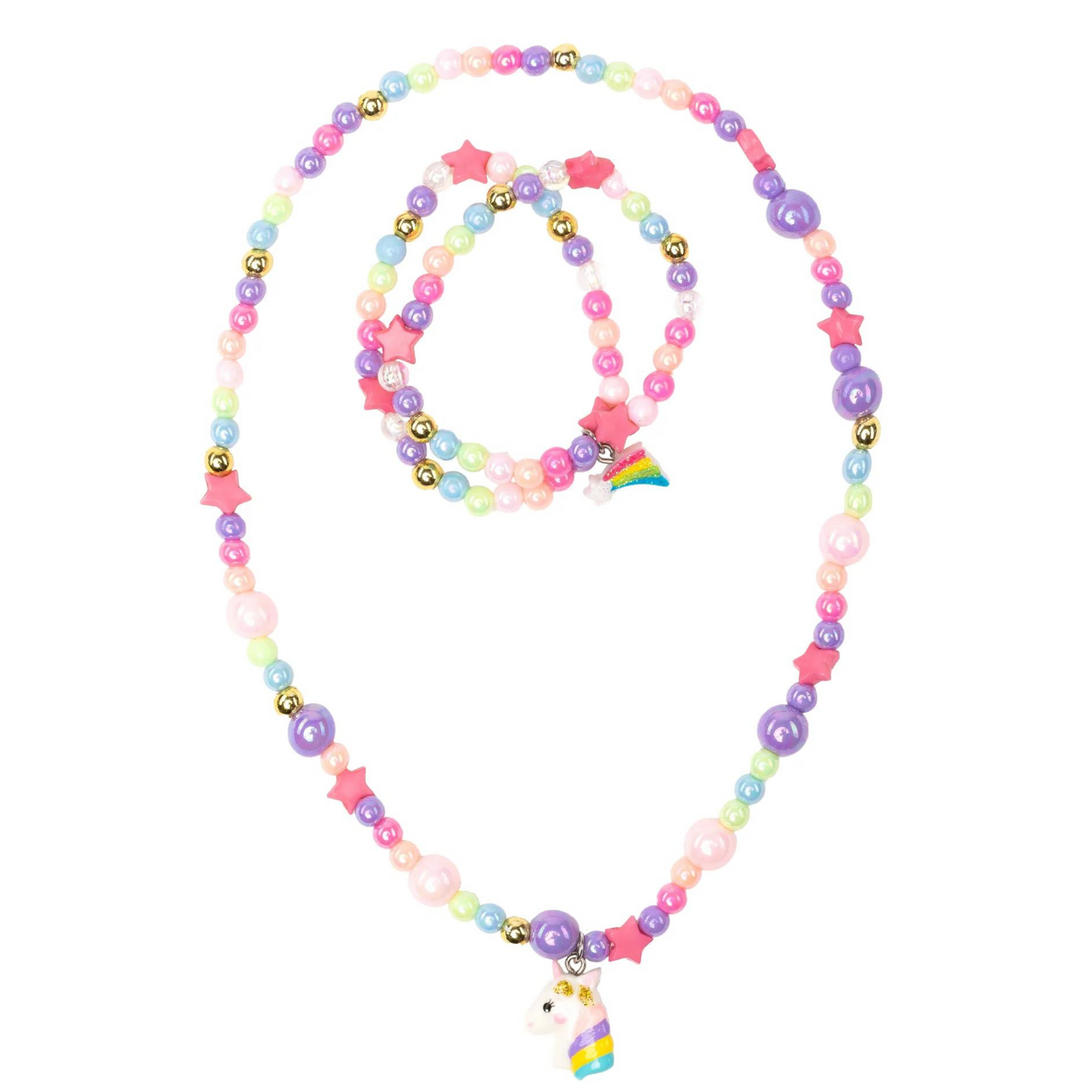 Cheerful starry unicorn set