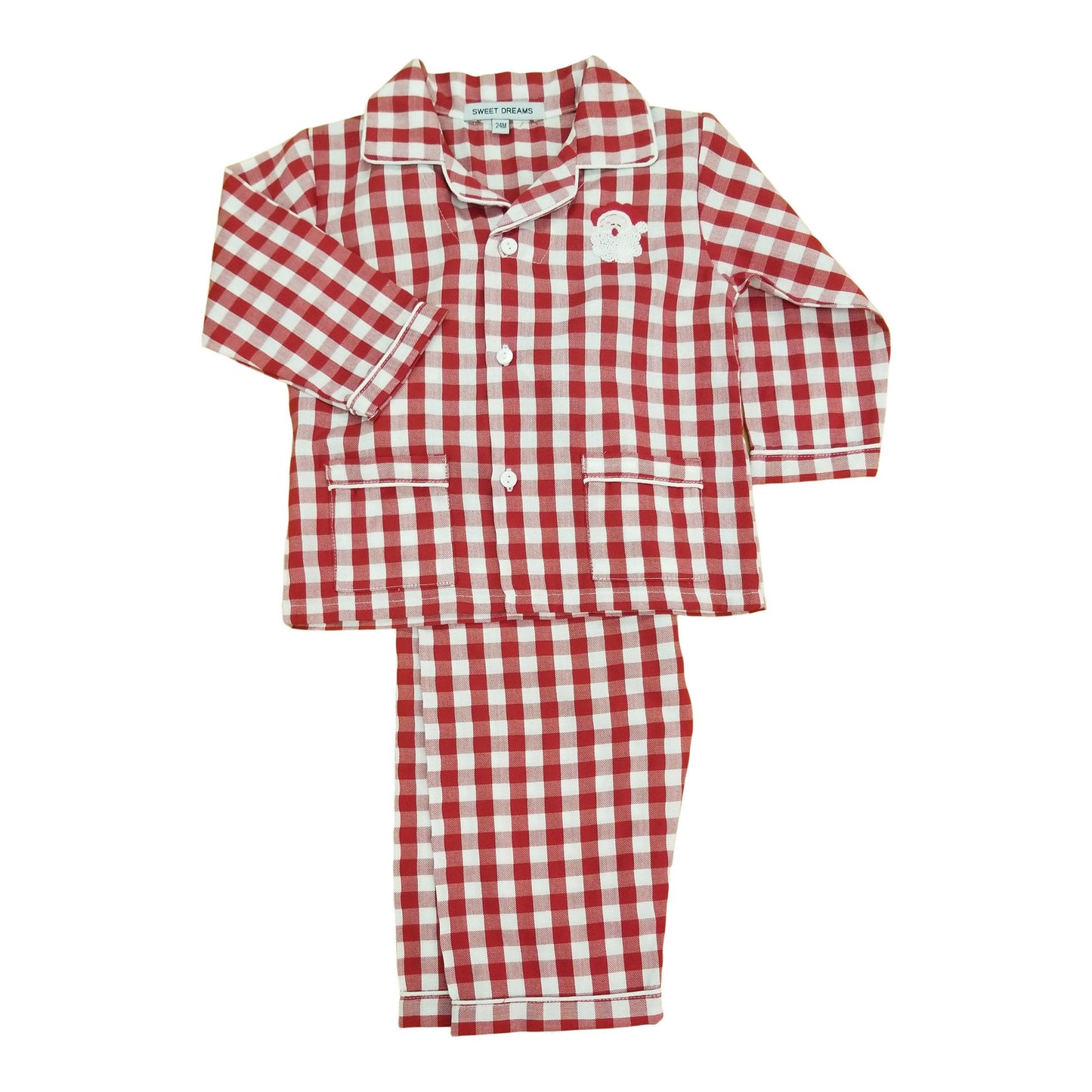 Santa red check pjs