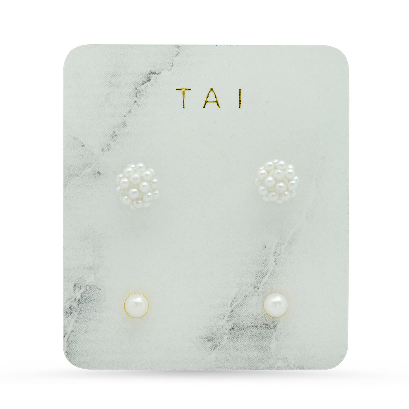 Set of 2 ball studs - pearl