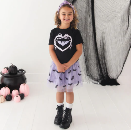 Sequin Bat Halloween Tutu Skirt