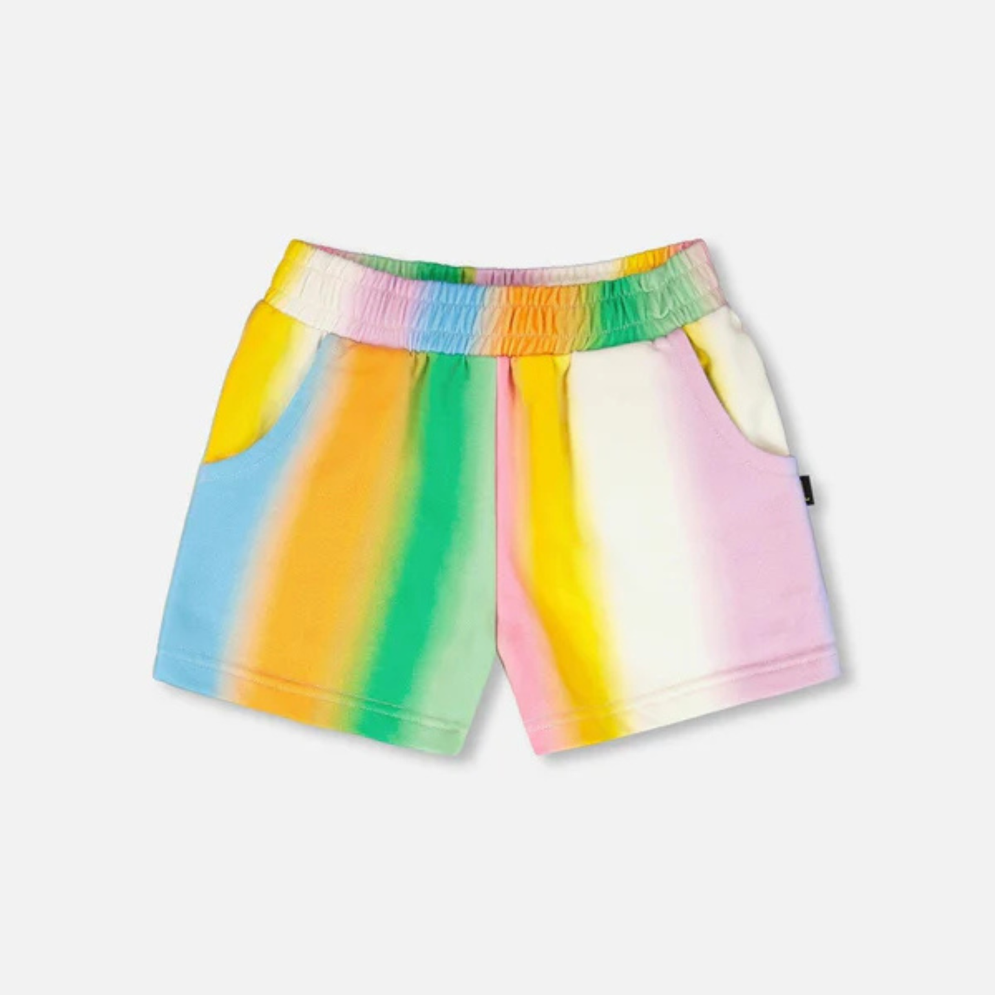 Rainbow stripes terry shorts