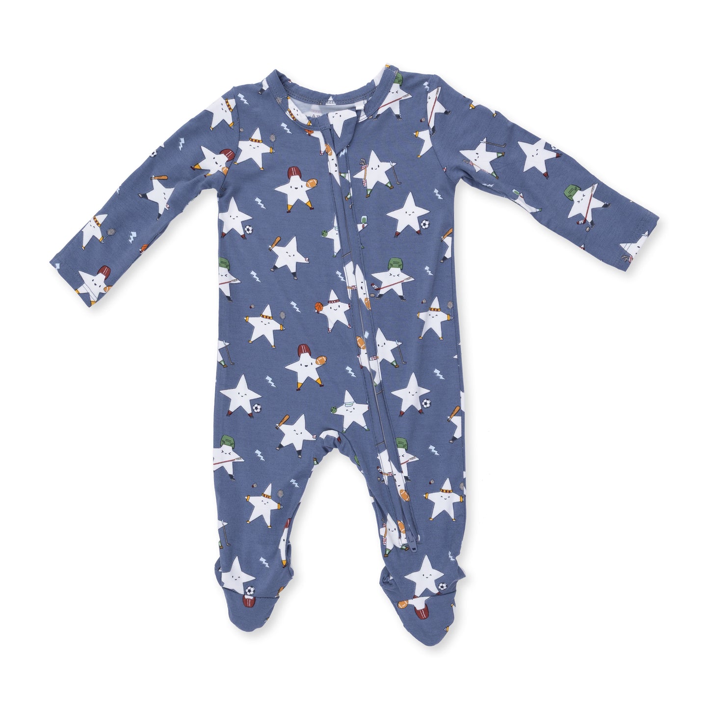 Sports all stars glow in the dark 2way zipper footie