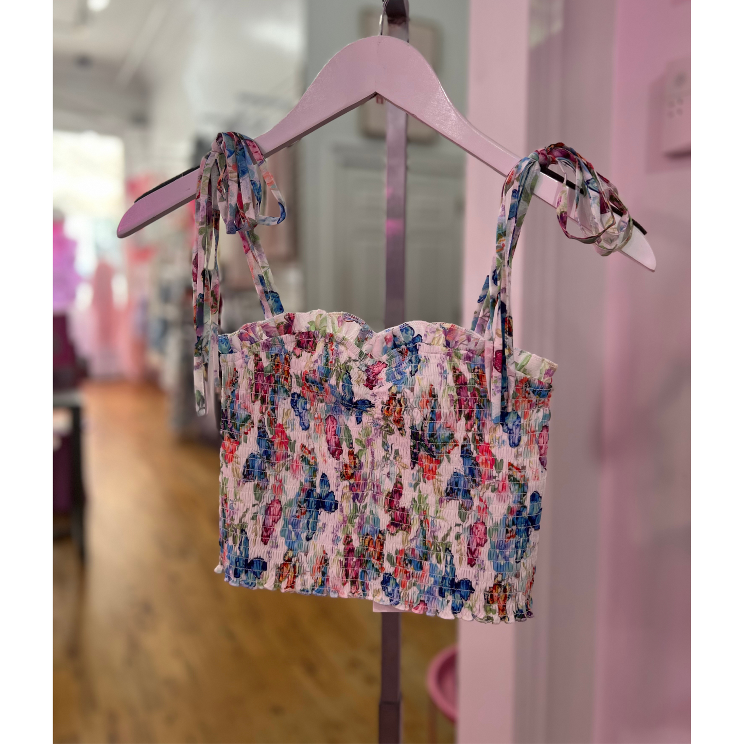 Cher top - butterflies