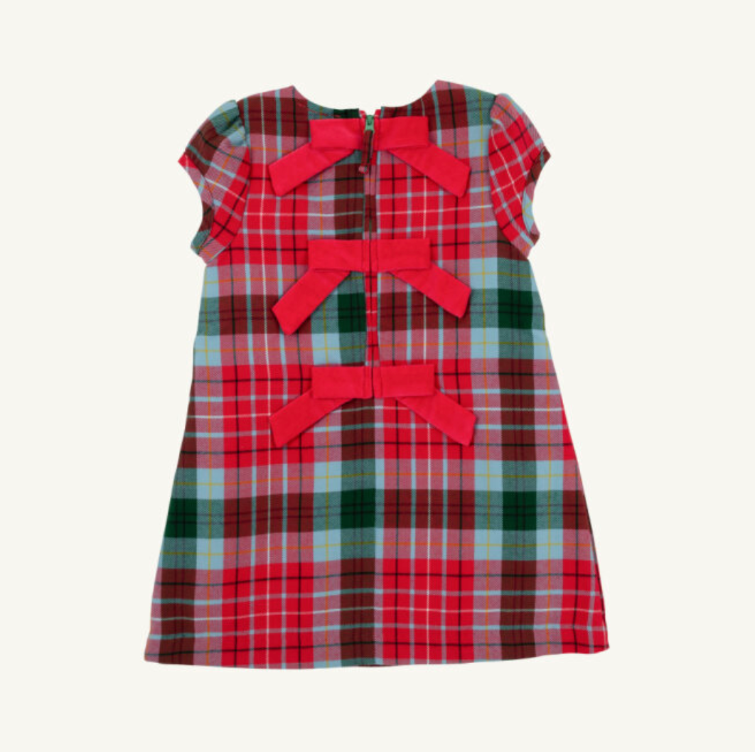 Betts bow dress - wilson pier plaid