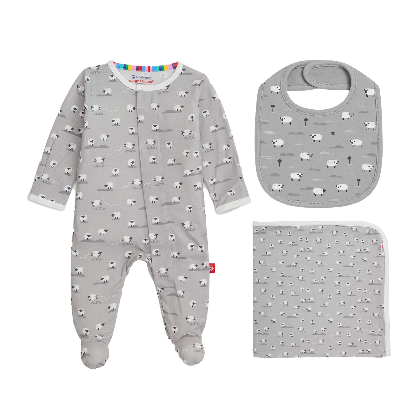 Baa baa baby 3pc gift set - grey