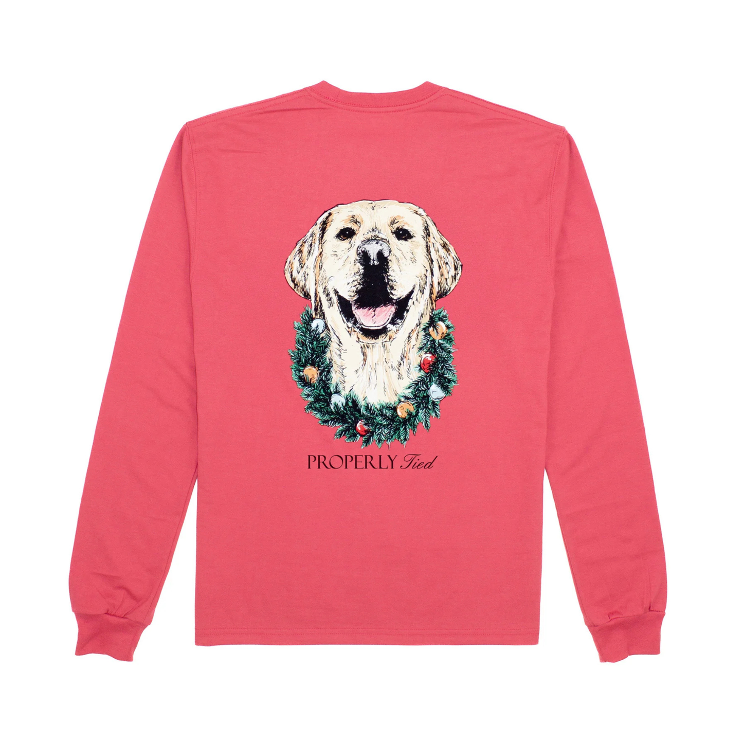 Deck the paws l/s tshirt - cabernet