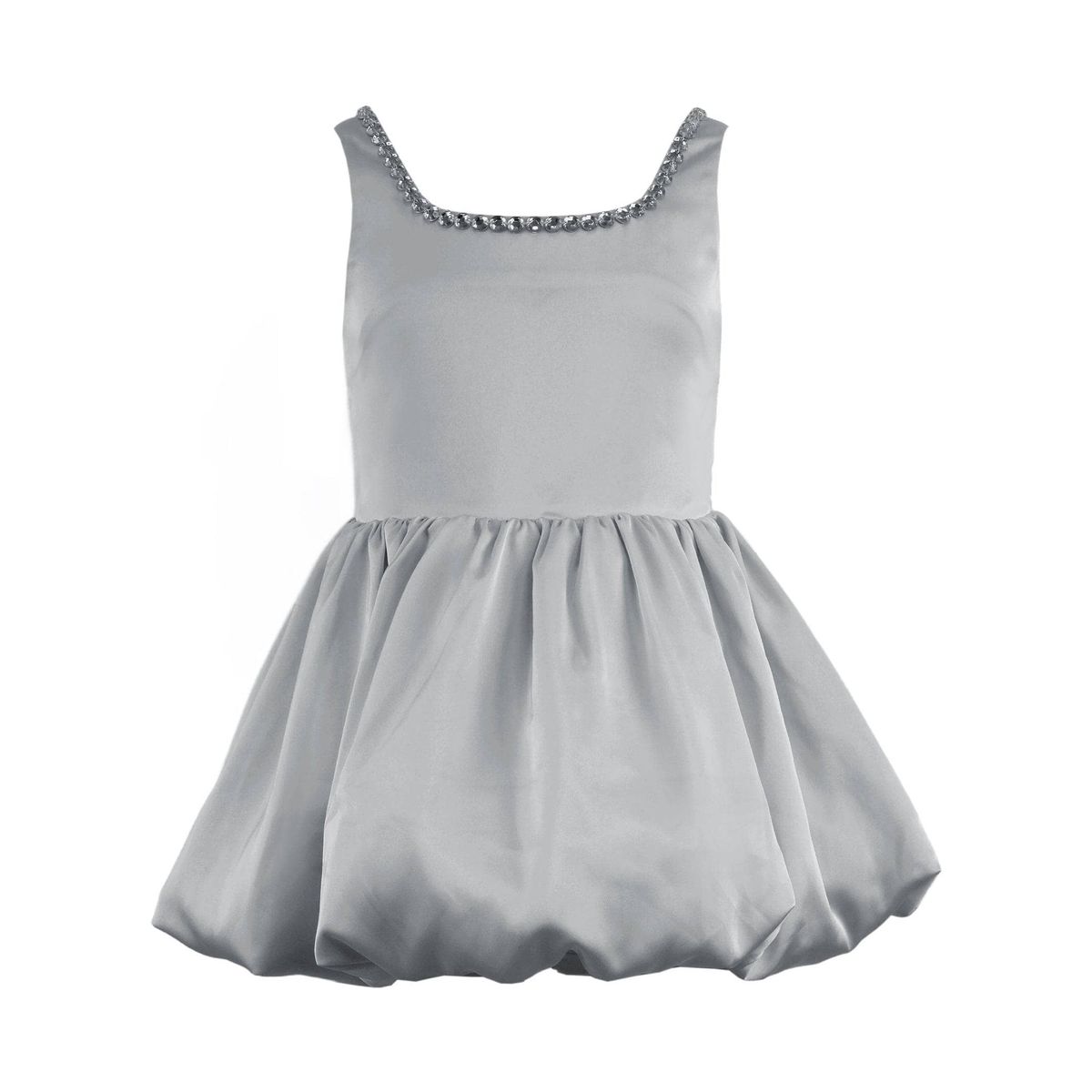 Gems bubble dress - silver