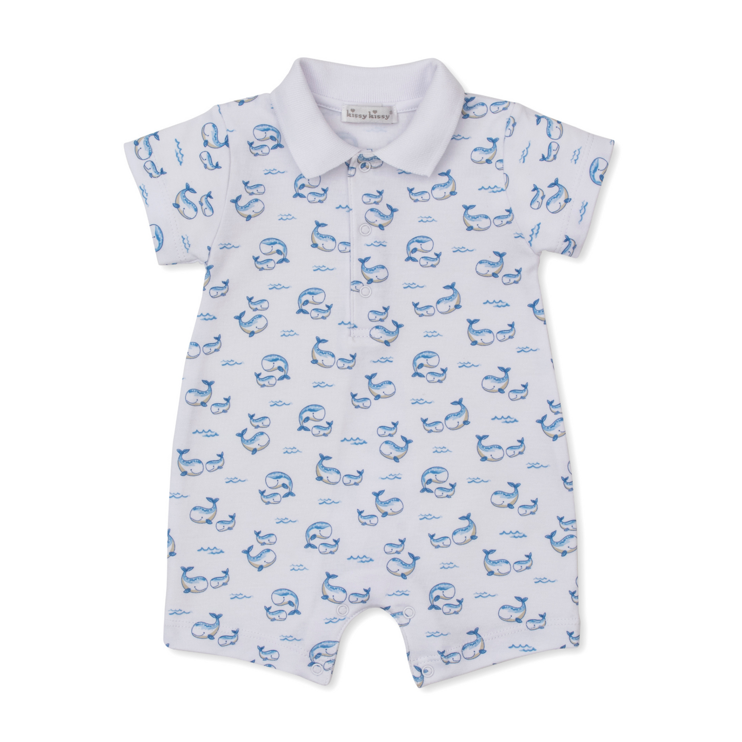 Whale pods short playsuit