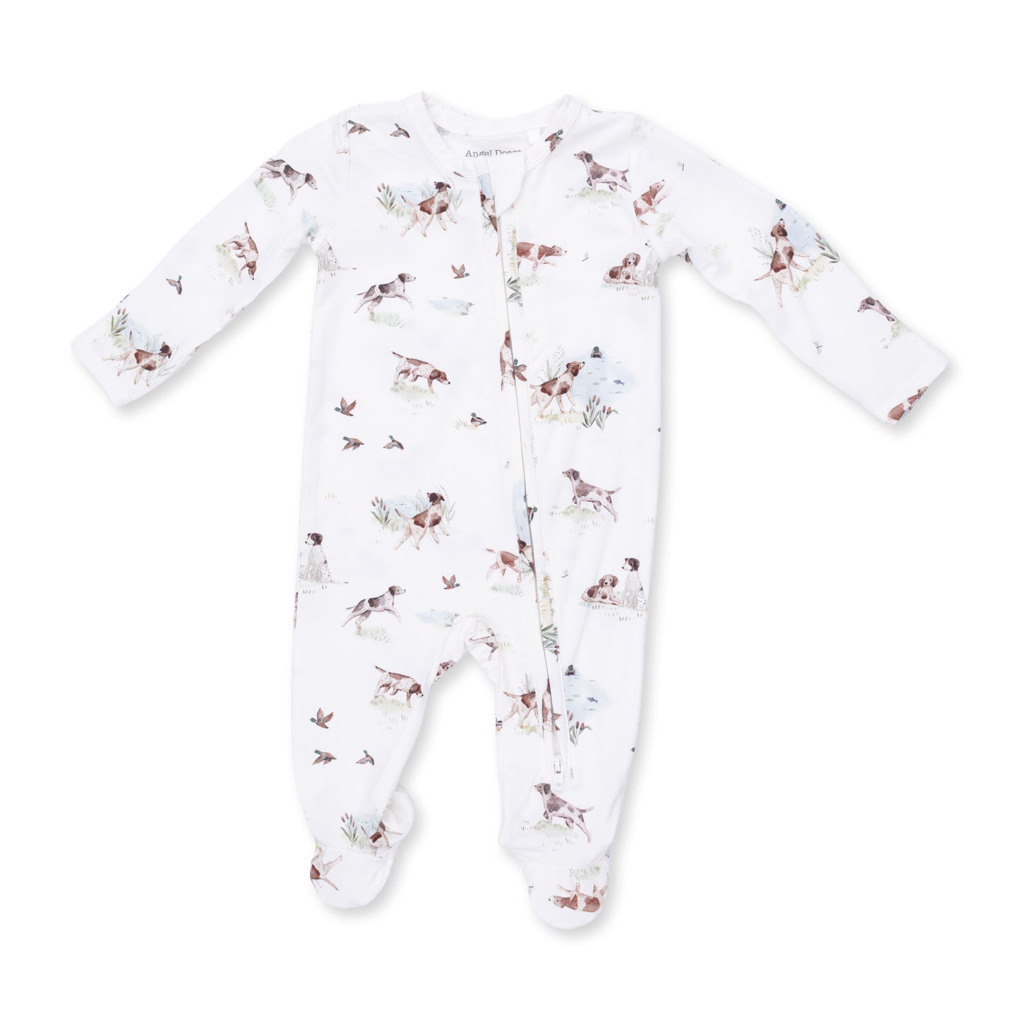 Pointer pups & duck buddies 2way zipper footie