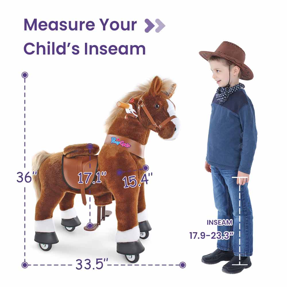 Ride-on brown horse - medium