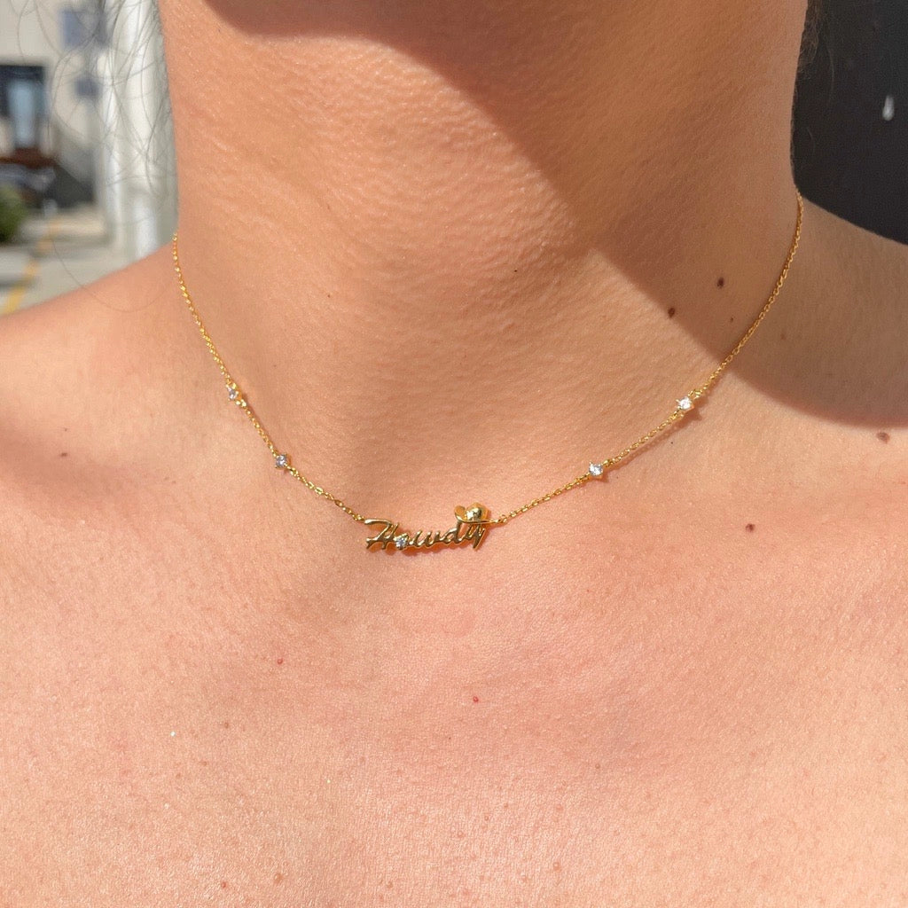Howdy, partner choker - gold