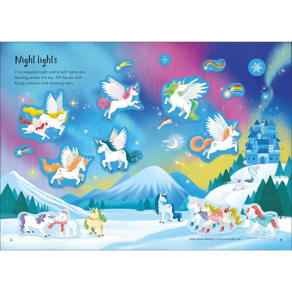 Sparkly unicorns sticker book