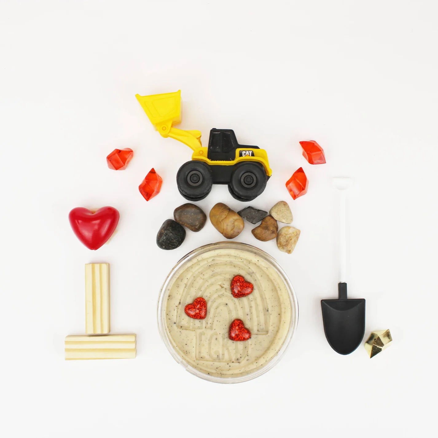 Valentine's I dig you construction kiddough play kit