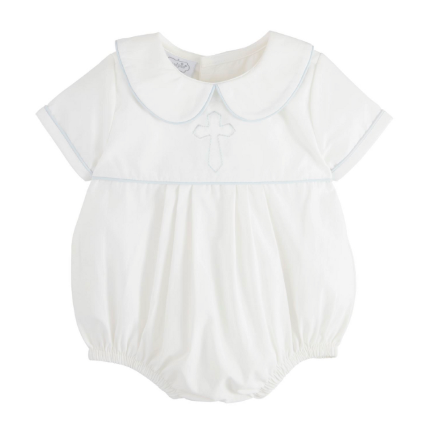 Cross poplin bubble - blue