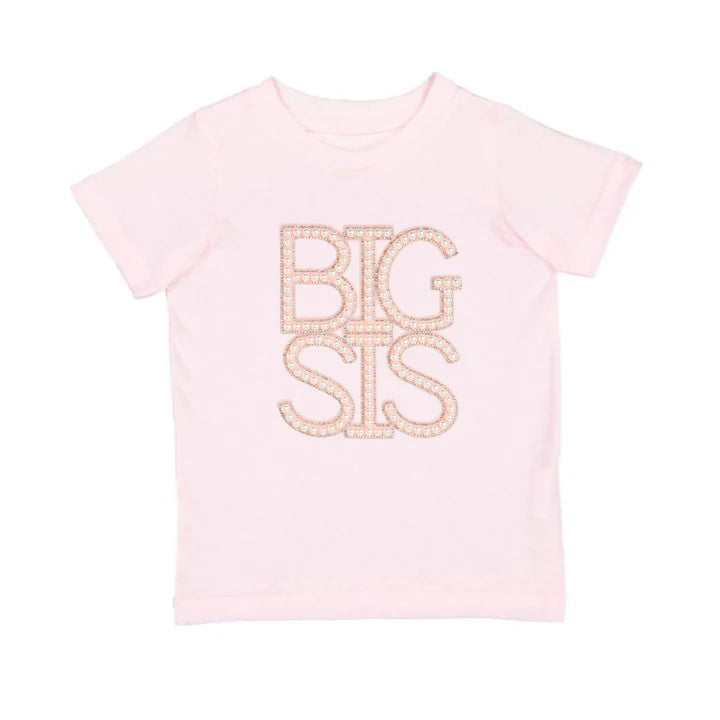 Big sis pearl patch s/s tshirt - ballet pink