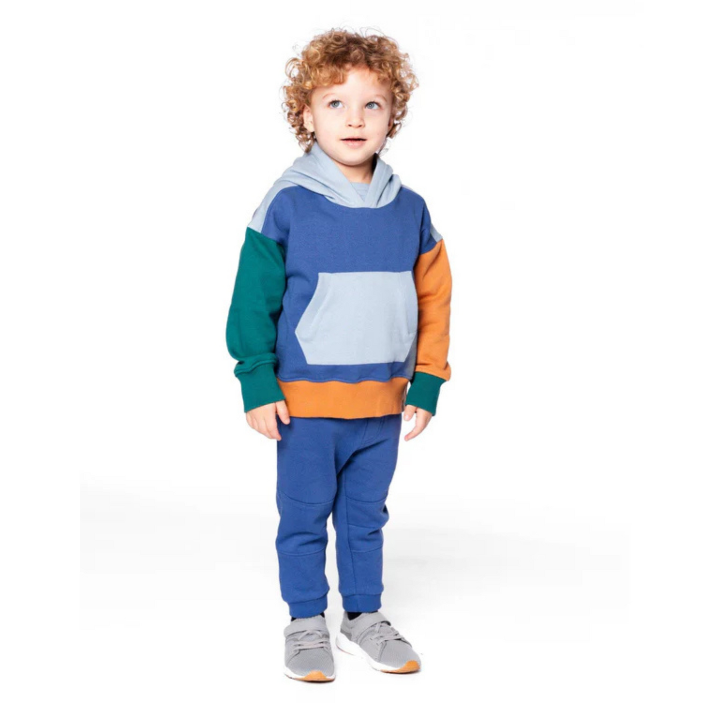 Color block hoodie - true navy