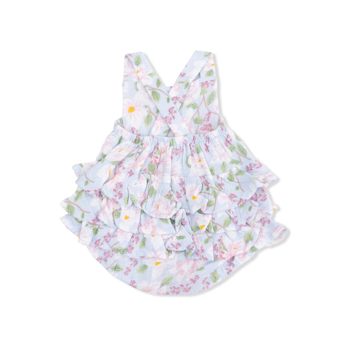 Magnolias ruffle sunsuit