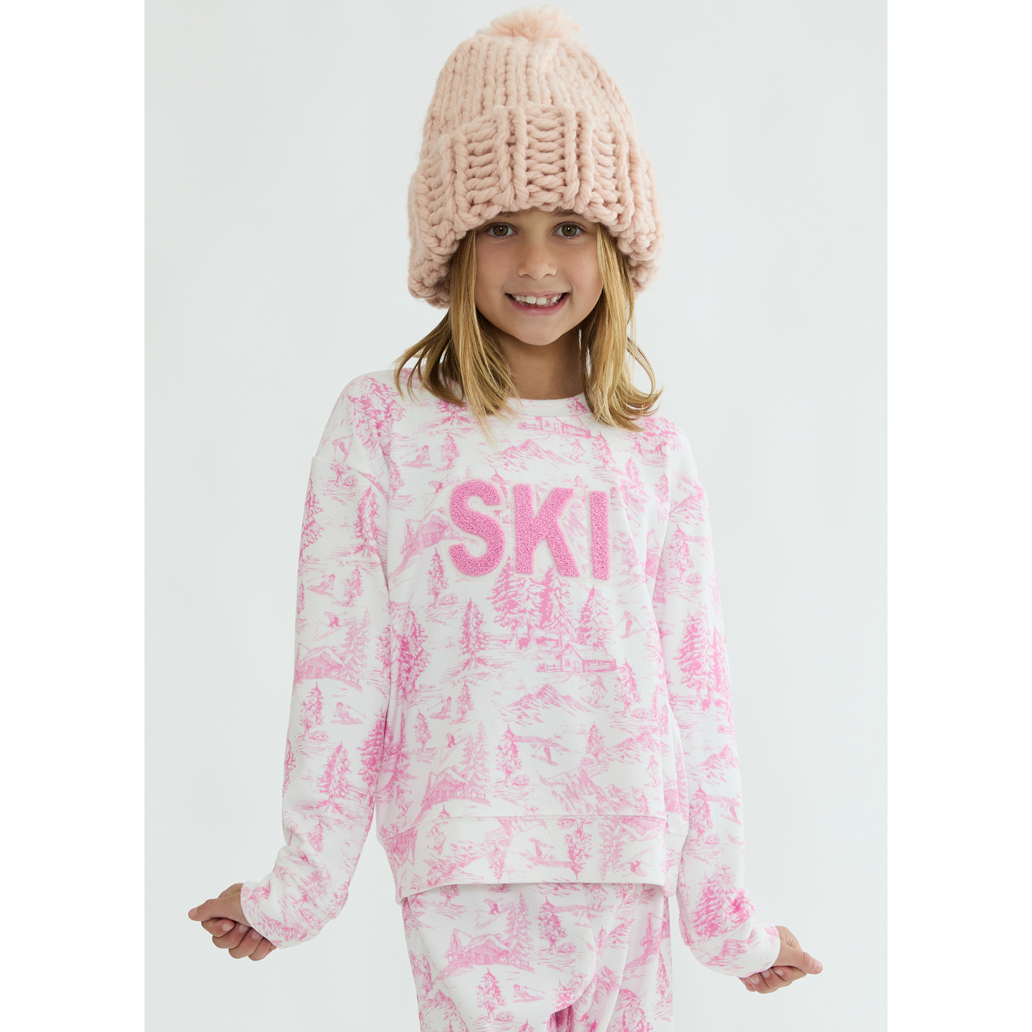 Little cassia top - ski/powder pink toile