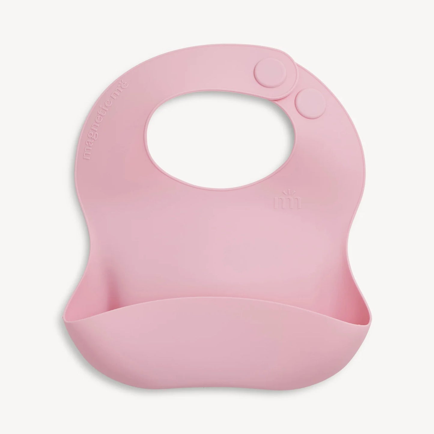 Silicone bib - nursery pink