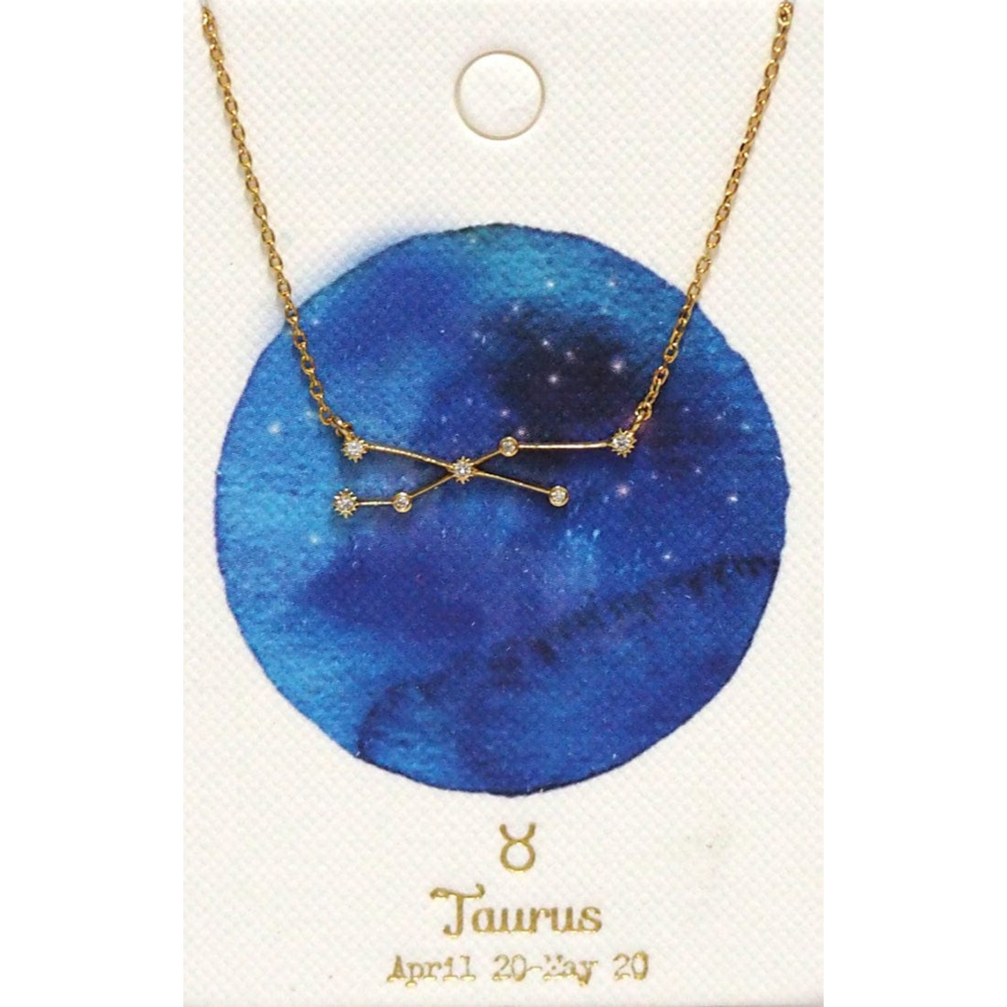 Gold plated constellation necklace - taurus