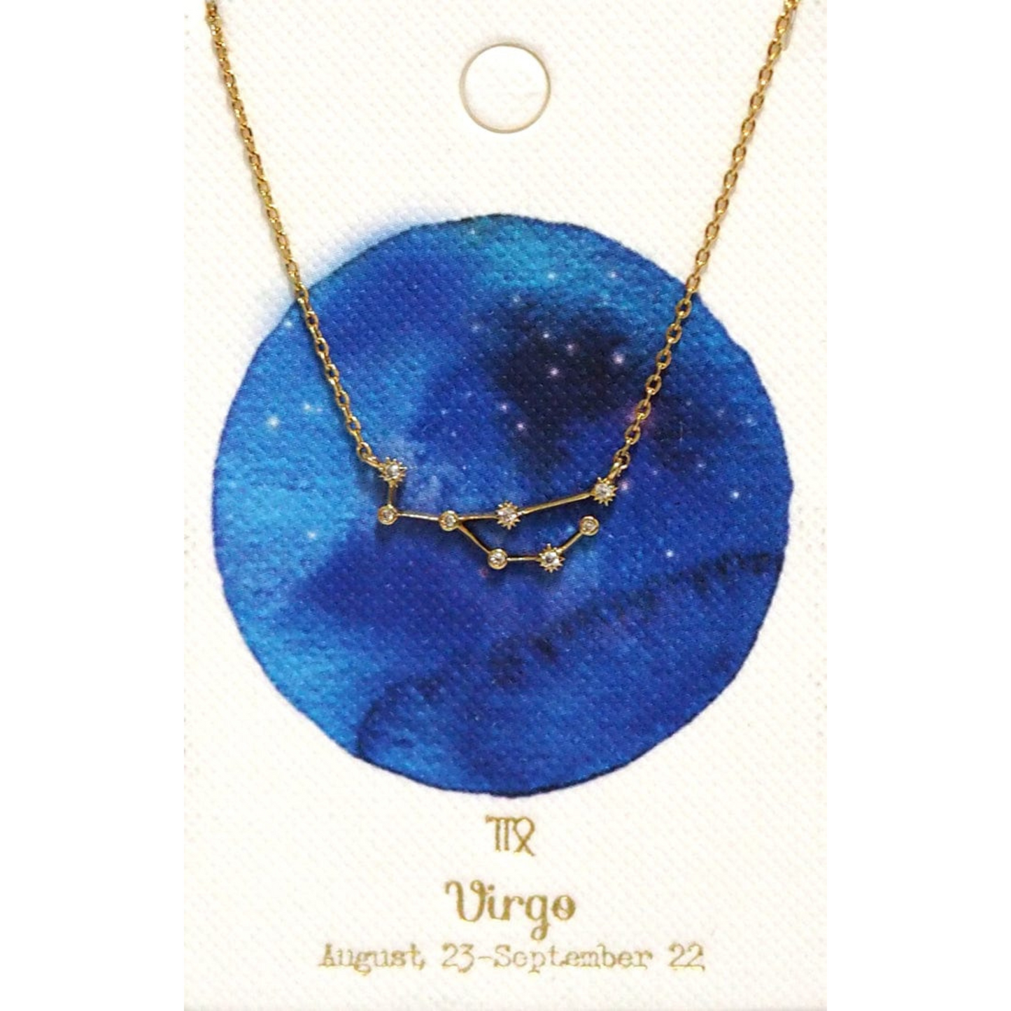 Gold plated constellation necklace - virgo