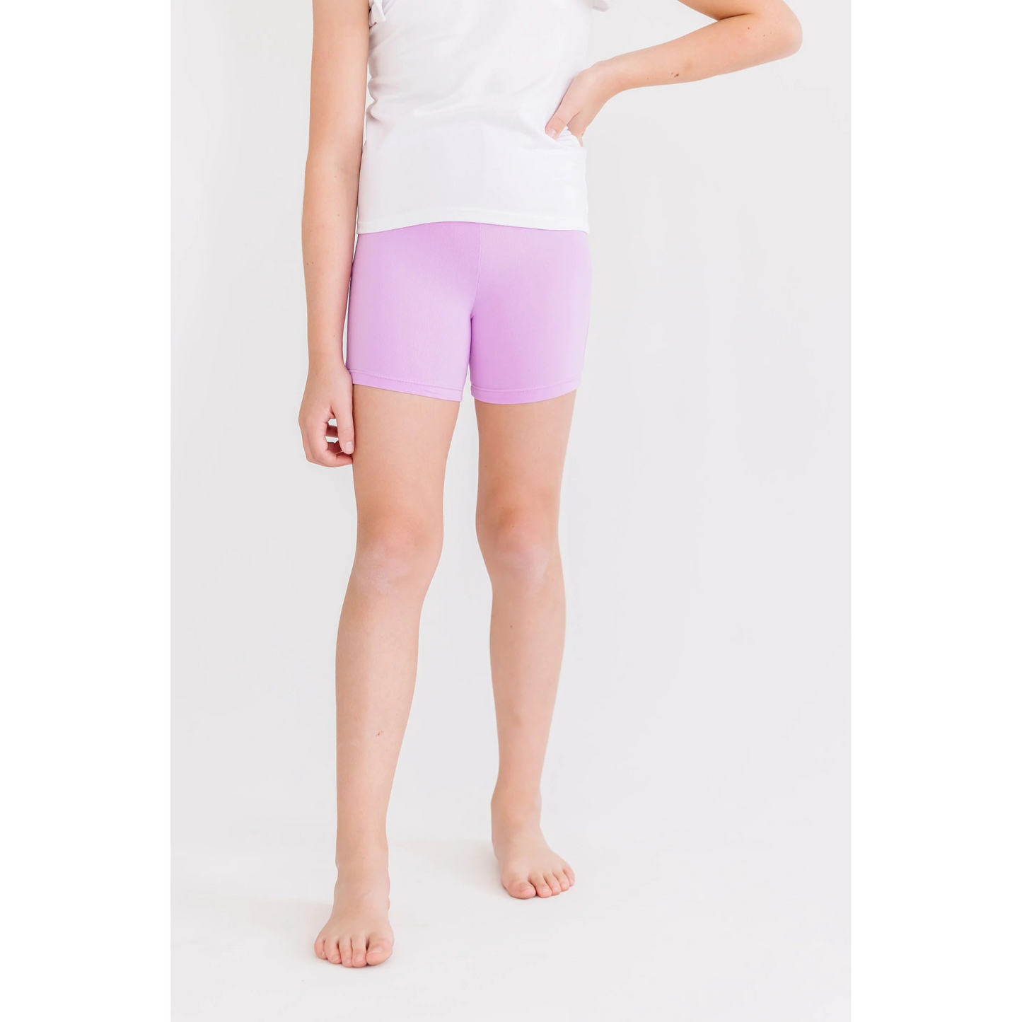 Bright lilac twirl shorts