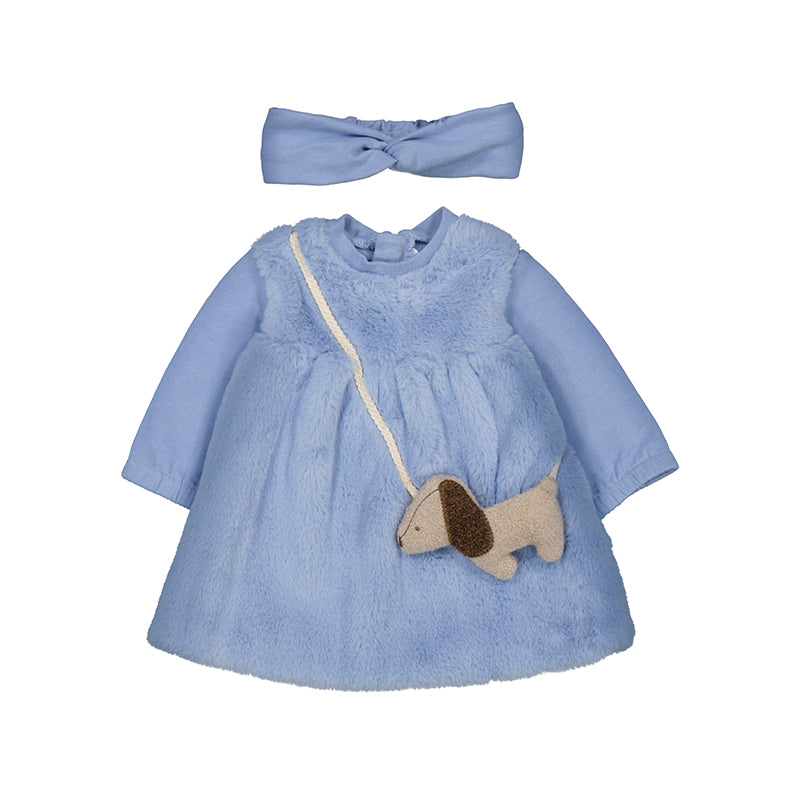 blue dress for baby girl Dream blue dress w. dog – Tugboat & The Bird