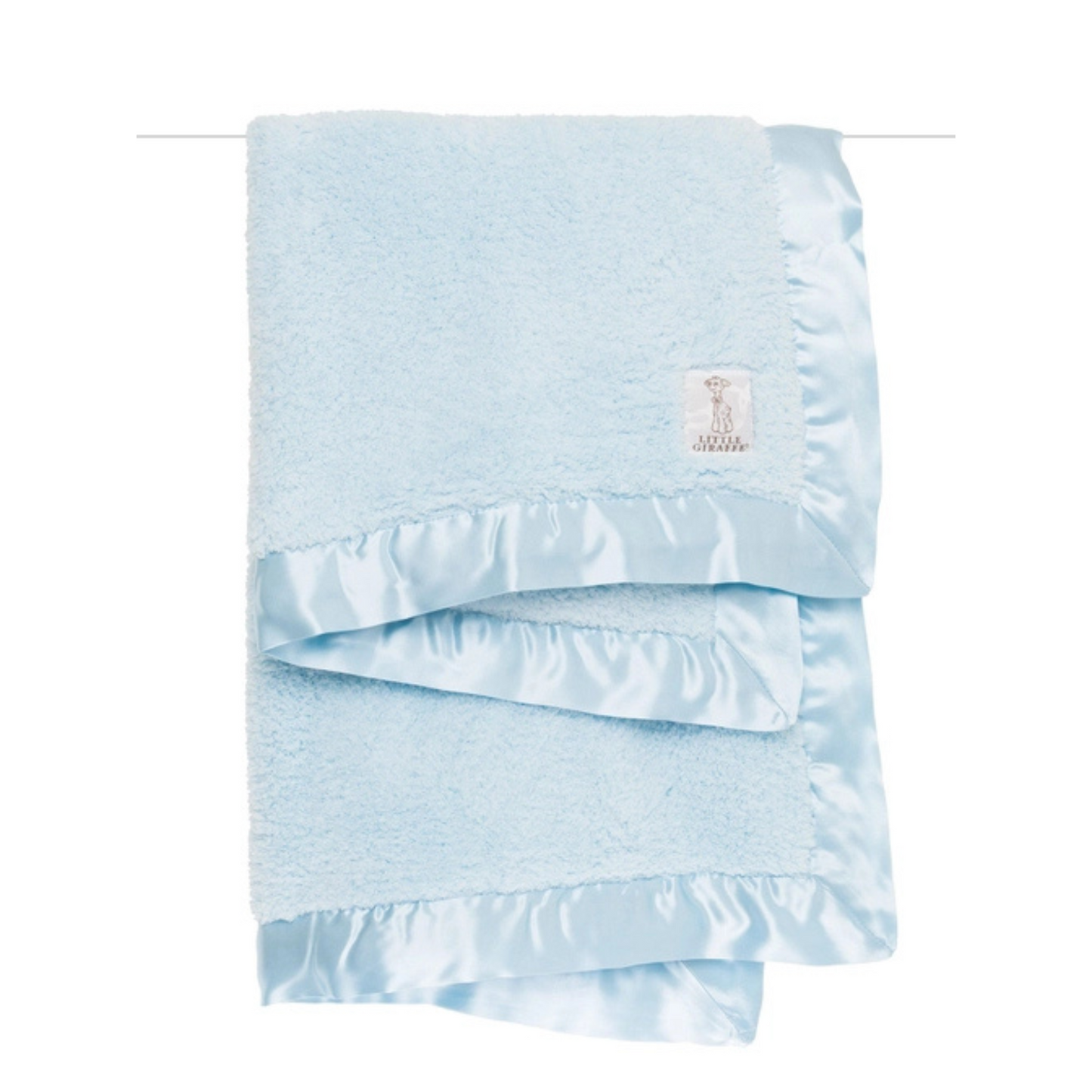 Chenille baby blanket - blue