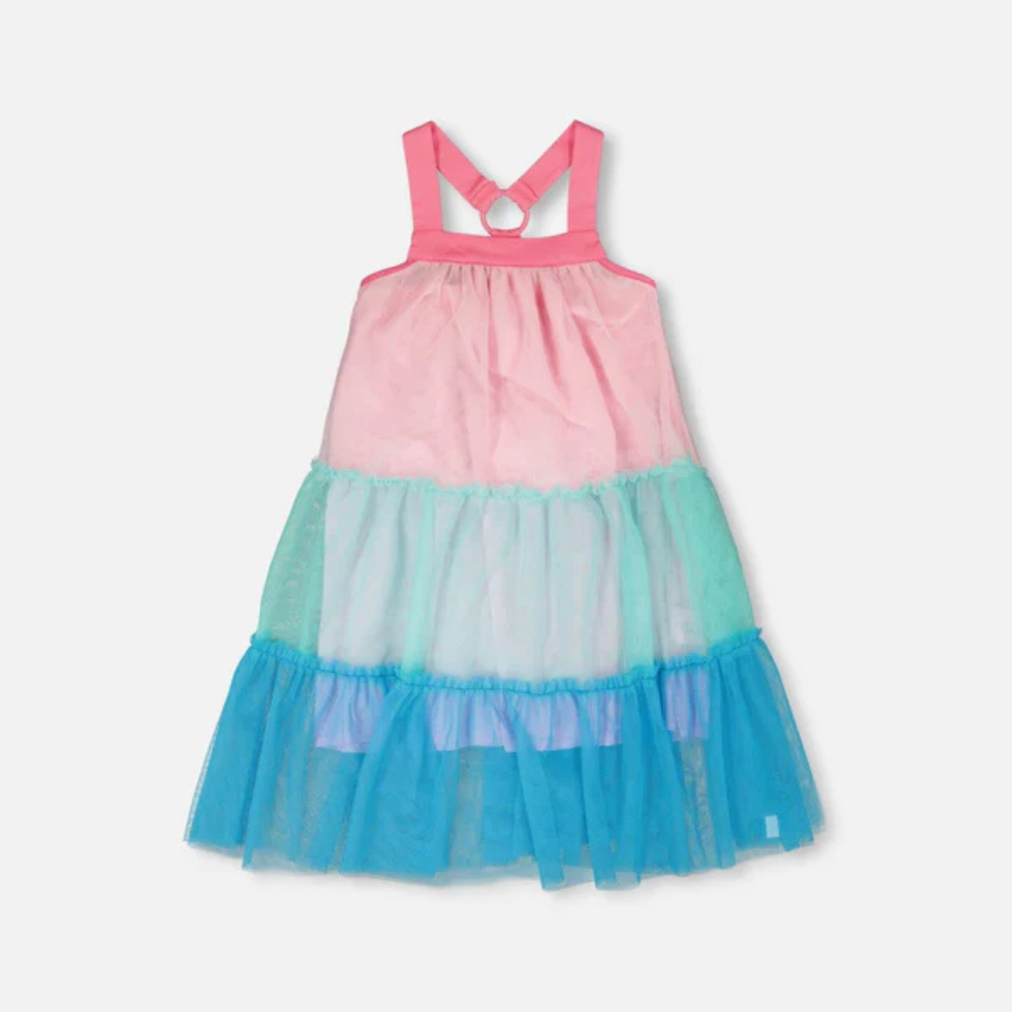 Color block mesh dress